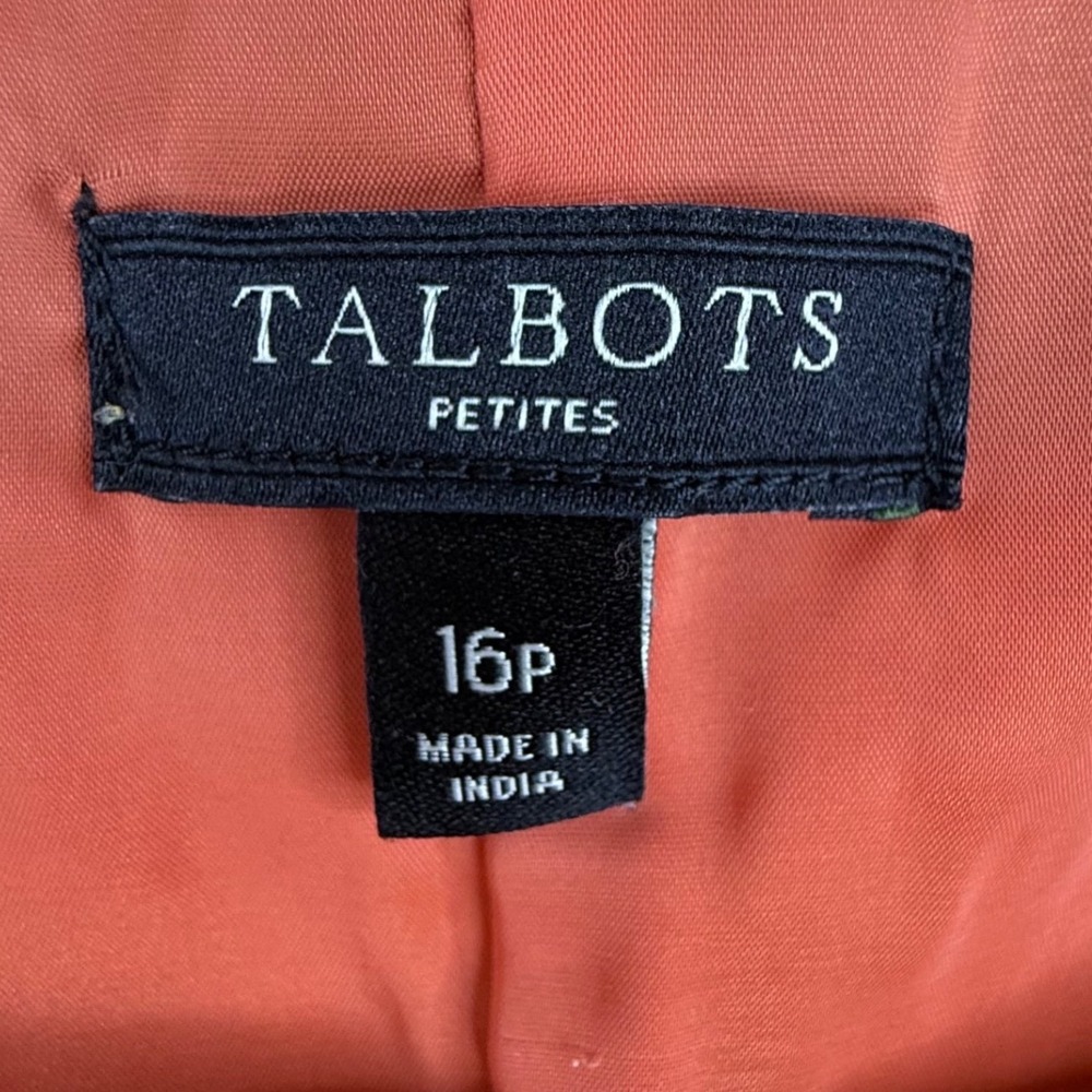 Talbots Petites Plaid Silk Top Multi-Color Gingham 16P office preppy bright - Picture 4 of 10